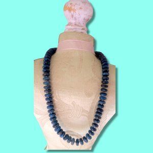 CHOKER LengthTeal Apatite Rondelles and Sterling Spacer Beads and Clasp